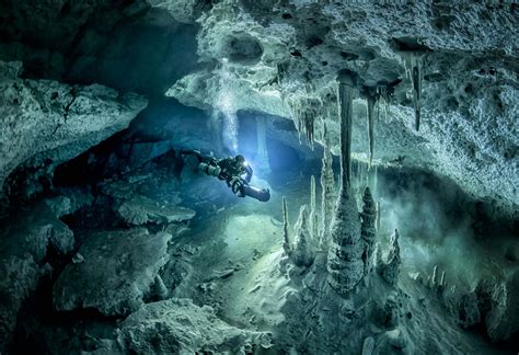 Photographer Captures Otherworldly Mayan Underwater Caves Formed