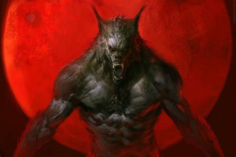 Artstation Blood Moon Antonio J Manzanedo Werewolf Art Werewolf