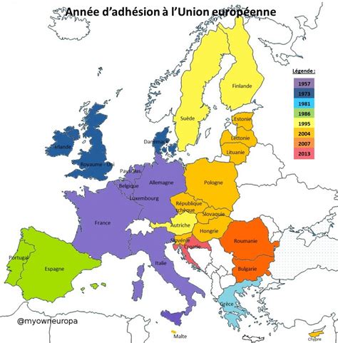 Carte Europe Carte De Lunion Europeenne En 2019