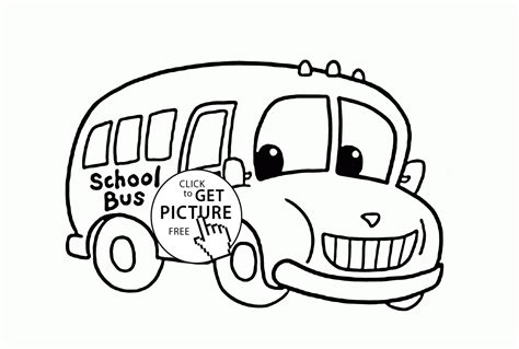 Bus Coloring For Kids Kidsworksheetfun