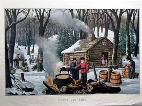 Maple Sugaring 1872 Currier And Ives