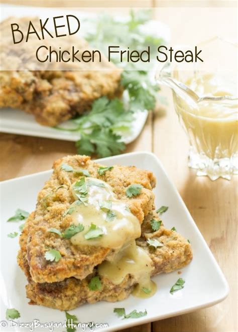 Place the pork cube steaks in the mixture. Baked Chicken Fried Steak | Recipe | Chicken fried steak, Food recipes, Cube steak recipes