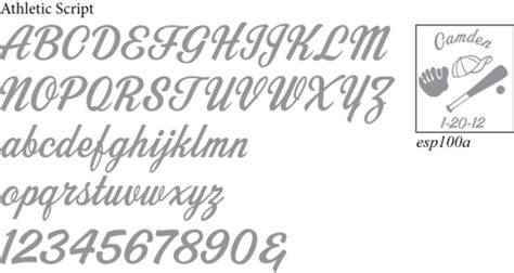 Athletic Script Font For Stencils Pre Cut Patterns