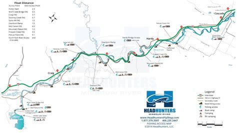 Missouri River Map Headhunters Fly Shop