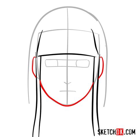 How To Draw Neji Hyugas Face Naruto Sketchok Easy Drawing Guides