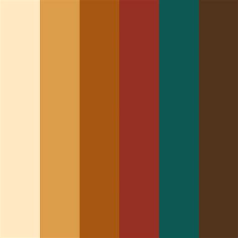 Cream Gold Rust Paprika Teal Chocolate Hill Country Homes Color