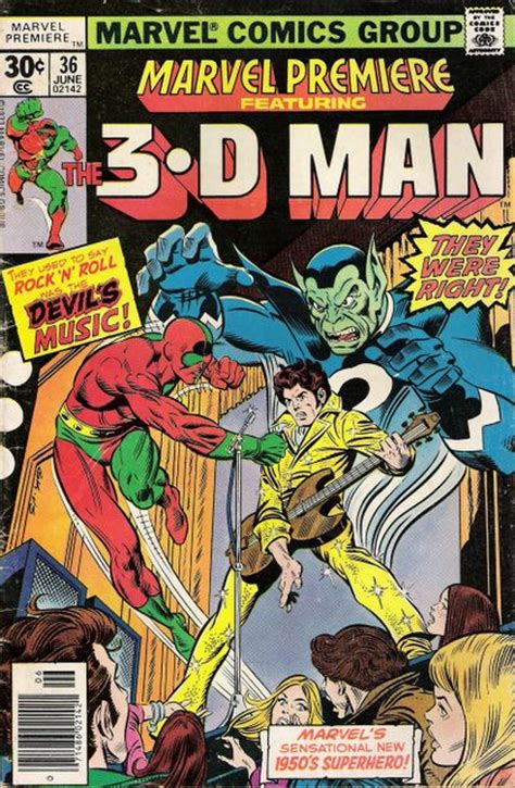 Daves Long Box Marvel Premiere Featuring 3 D Man 36 Marvel Comics 1977