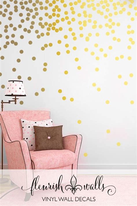 Gold Polka Dots Vinyl Wall Decal Fleurish Walls Best Seller List