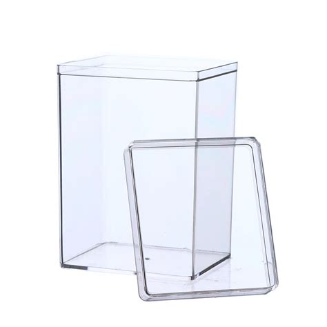 Caixas Acr Licas Transparentes Com Capa Organizador De Pl Stico Pequeno