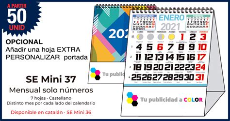 Se 37 Mensual Mini 2021 • Calendarios Publicitarios 2020 · Calendarios