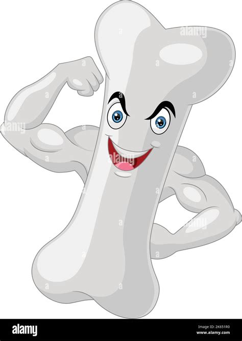 Strong Muscular Bone Cartoon Character Stock Vector Image And Art Alamy