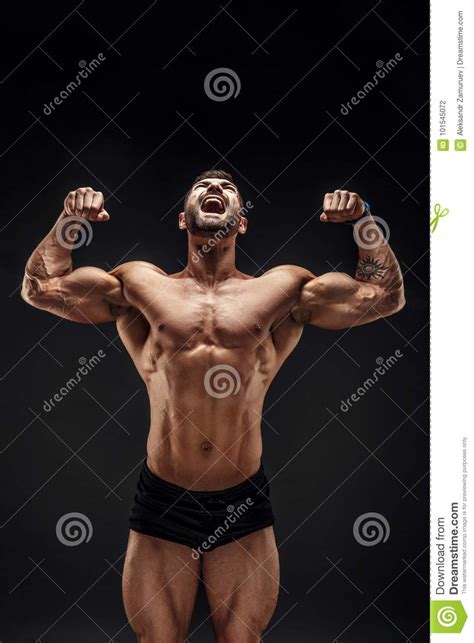 Muscular Man Screaming Stock Photo Image Of Fitness