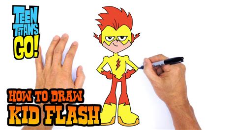 How To Draw Kid Flash Teen Titans Go Youtube