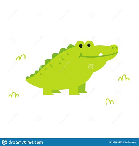 Cute Cartoon Alligator Stock Vector Illustration Of Isolated 187803439