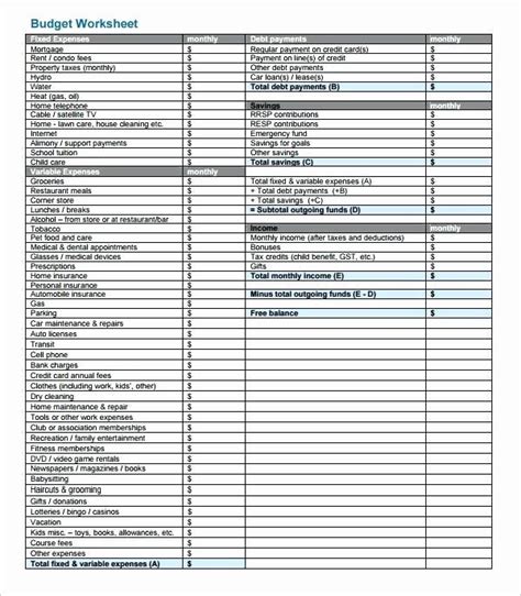 House Flipping Worksheet Budgeting Worksheets Excel Budget Template