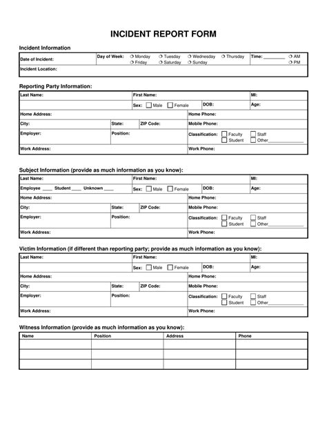 Incident Report Form Download Printable Pdf Templateroller Free Download Nude Photo Gallery