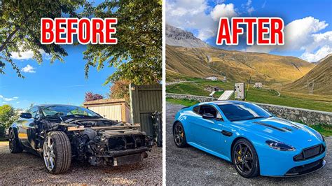 Rebuilding A Crash Damaged Aston Martin V8 Vantage In 10 Minutes Youtube