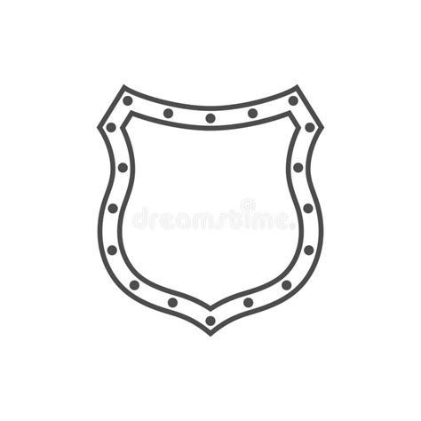 Emblema De La Forma Del Icono Del Escudo Ilustración Del Vector Ilustración De Plano Emblema