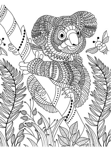 Free Koala Coloring Pages For Adults Printable To Download Koala