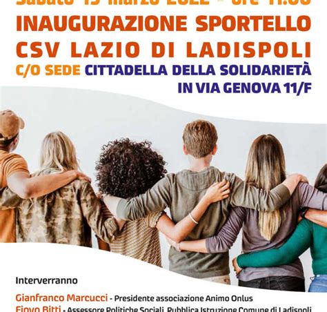 Volontariato alla Cittadella della solidarietà di Ladispoli apre lo sportello Csv Lazio Terzo