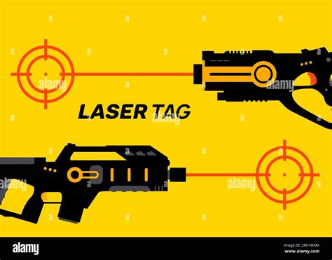 Laser Tag Gun Game Icon Vector Laser Tag Futuristic Logo Weapon Stock