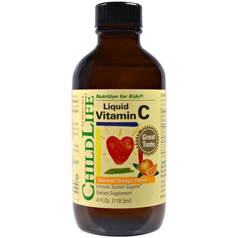 Childlife Essentials Liquid Vitamin C Natural Orange Flavor 4 Fl Oz