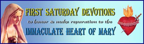 First Saturday Devotions Devotion To Our Lady