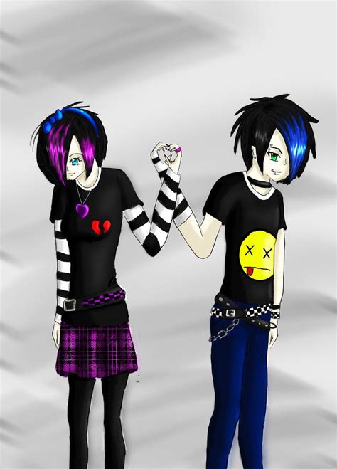 Cute Emo Anime Couples Wallpapers On Wallpaperdog