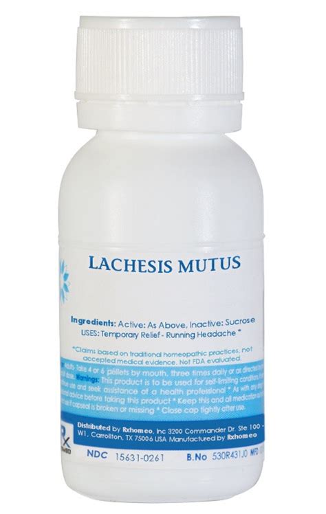 Buy Lachesis Mutus Homeopathic Remedy Order Online Rxhomeo® Usa