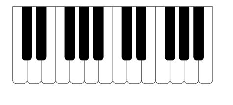 Blank Piano Keys Worksheet Clipart Best