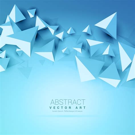 3d Triangles Abstract Blue Background Download Free Vector Art Stock