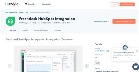 Intégration Freshdesk Pour Hubspot Connecter Cette Intégration