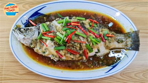 Healthy Steamed Ginger Scallion Fish Home Cooking With Somjit