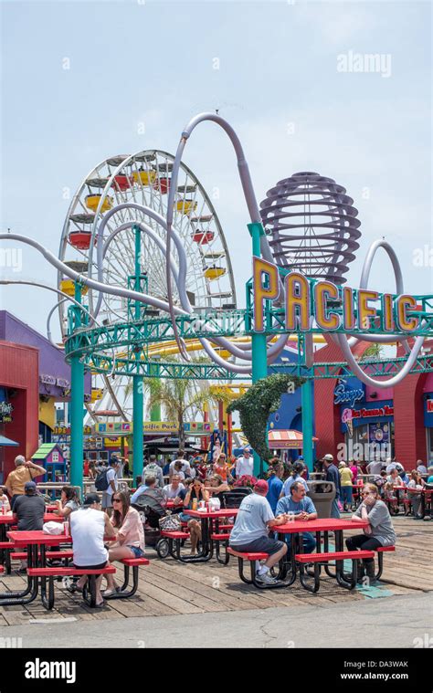 Some Of The Amusement Park Rides On Santa Monica Pier In Western Los