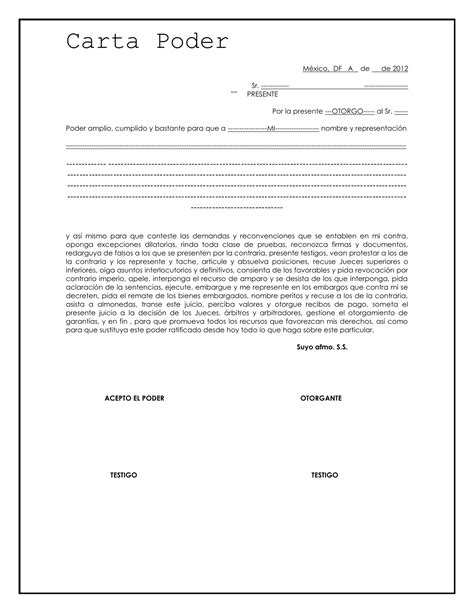 Result Images Of Formato De Carta Poder PNG Image Collection