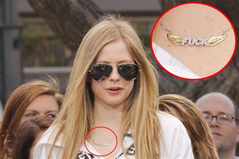 Avril Lavigne Wears F K Necklace To Interview The Blemish