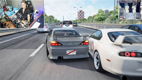 Nissan Silvia S Rb Drifting With Traffic Steering Wheel Pedal