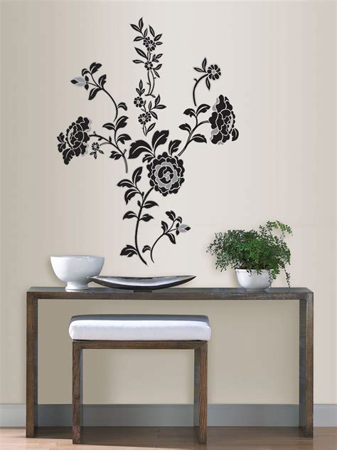 Our aim is to make your living space more aesthetic using surface graphics products such as wall stickers, wallpaper, glass film, canvas art, graphic panels and paint stencils. Brocade Black Floral Wall Art Sticker Kit