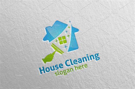 House Cleaning Services Vector Logo ~ Logo Templates ~ Creative Market