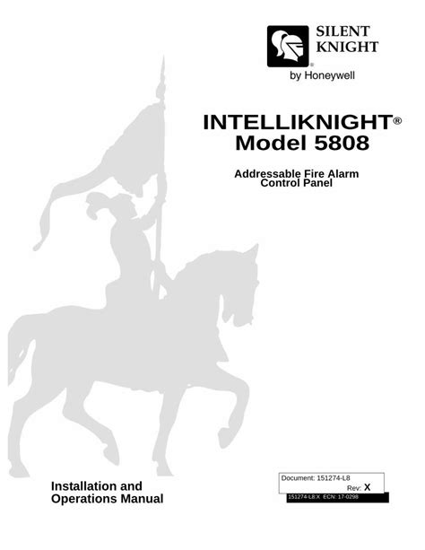 Pdf Intelliknight Model 5808 Silent Knight And Operations Manual Addressable Fire Alarm