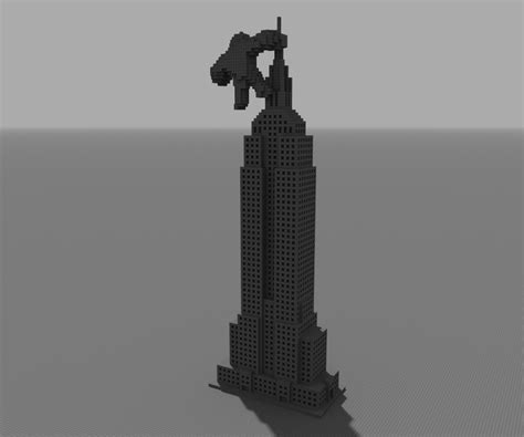 Télécharger fichier STL gratuit King Kong Empire State Building Voxel
