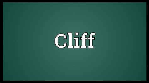 A cliffhanger is a type of ending which is suspenseful in nature. Cliff Meaning - YouTube