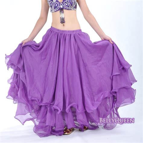 Belly Dance Costume 12 Meters Skirt Full Circle Skirt Luxury Three Layers Chiffon Hemming Long