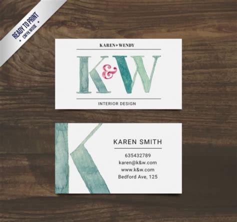Free 12 Awesome Interior Design Business Card Templates In Ms Word