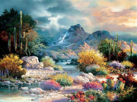 Let yourself be taken away! Springtime Valley, 1000 Pieces, SunsOut | Puzzle Warehouse