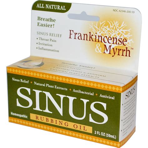 Frankincense And Myrrh Sinus Rubbing Oil 2 Fl Oz 59 Ml Iherb