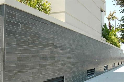 For Our Built In Planters Perhaps Grey Tile Wall Slate Tile