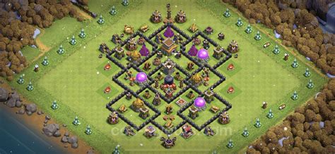 Trophy Defense Base Th8 With Link Anti Everything Hybrid Clash Of