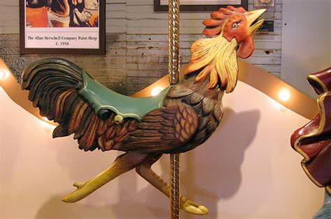 Historic Carousel Roosters