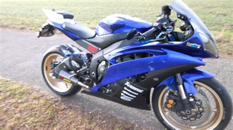 2009 yamaha yzf r6 white. Yamaha R6 2009 Akrapovic Exhaust Sound - YouTube